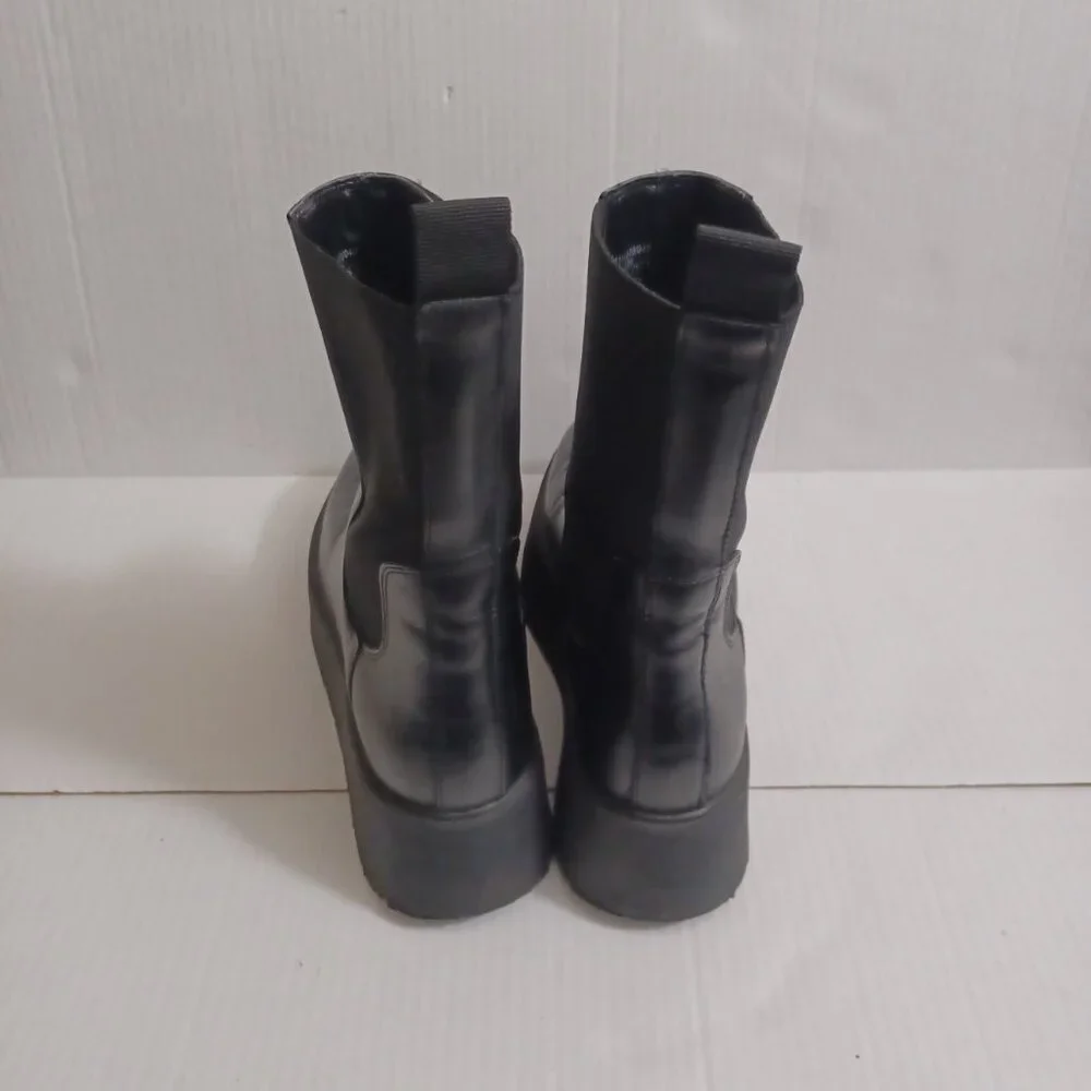 ZARA CHUNKY PLATFORM ANKLE BOOTS - GOTH GRUNGE STYLE - Picture 9 of 13